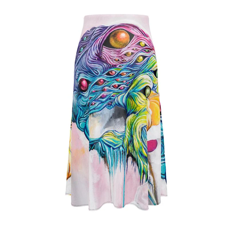"Dreamer" Silk Midi Skirt - Image 3