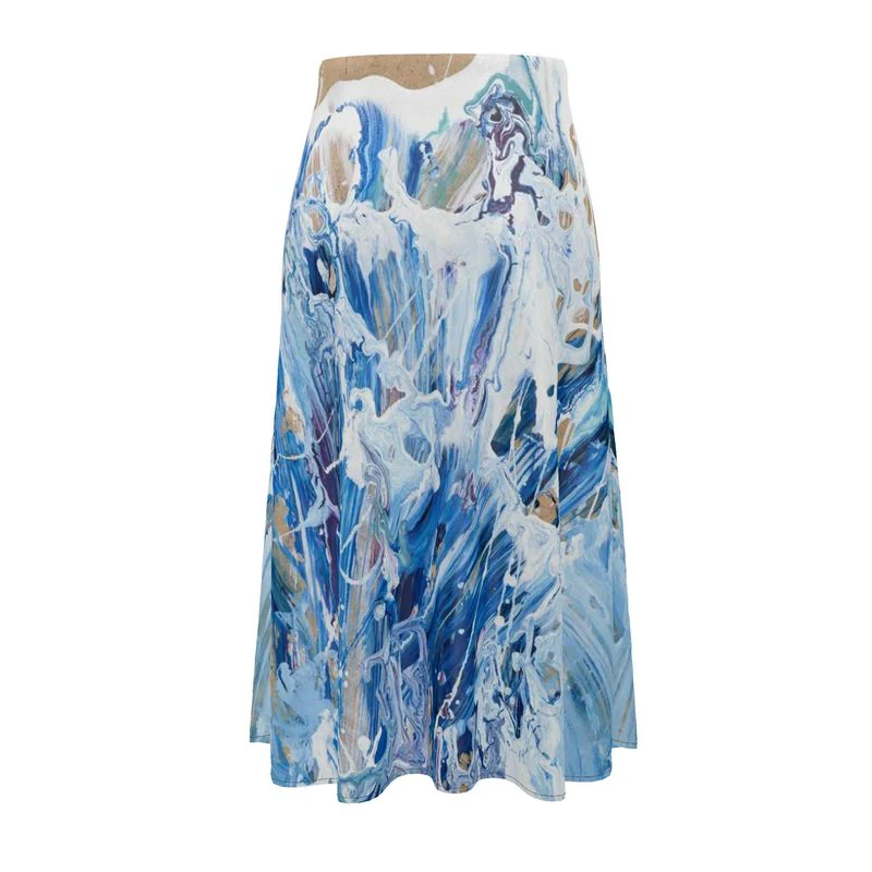 "Wash" - Silk Midi Skirt - Image 3